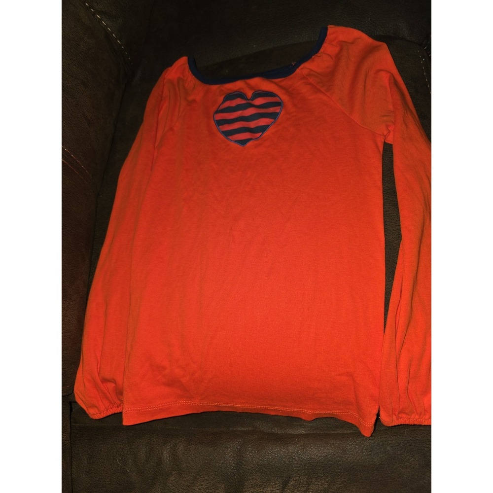 Gymboree outlet prep perfect orange heart top size 10
